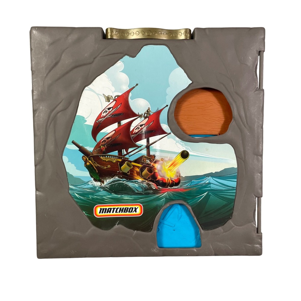 Matchbox 360 Pirate Ship Island Pop Up Playset Case 2006 Mattel Fold Out Toy
